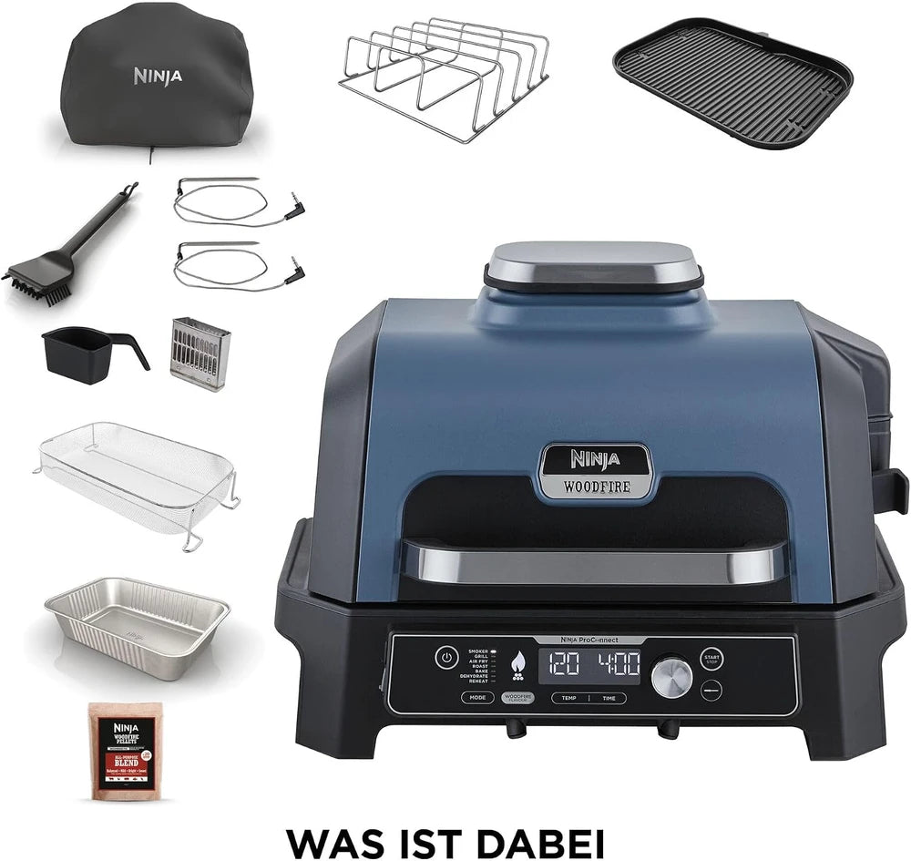 Ninja Woodfire Pro Connect XL Elektrischer BBQ Grill