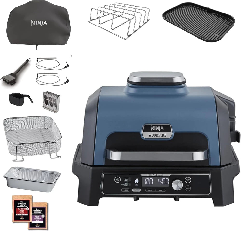 Ninja Woodfire Pro Connect XL Elektrischer BBQ Grill