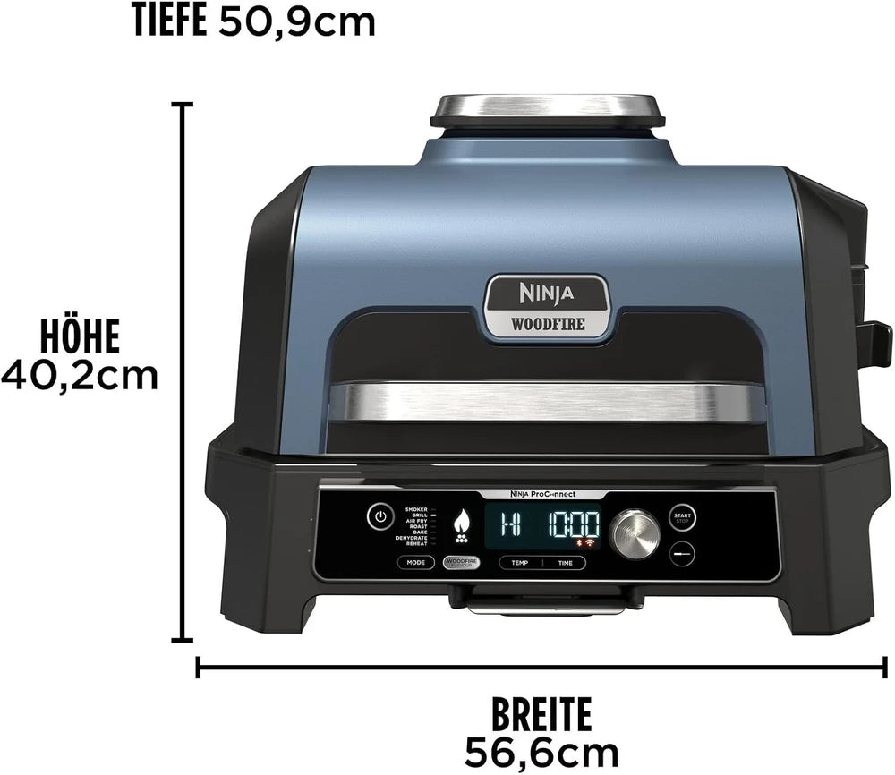 Ninja Woodfire Pro Connect XL Elektrischer BBQ Grill
