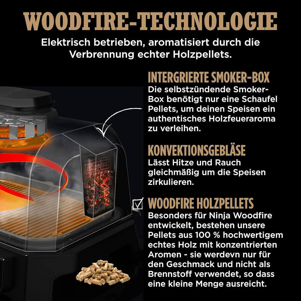 Ninja Woodfire Pro Connect XL Elektrischer BBQ Grill