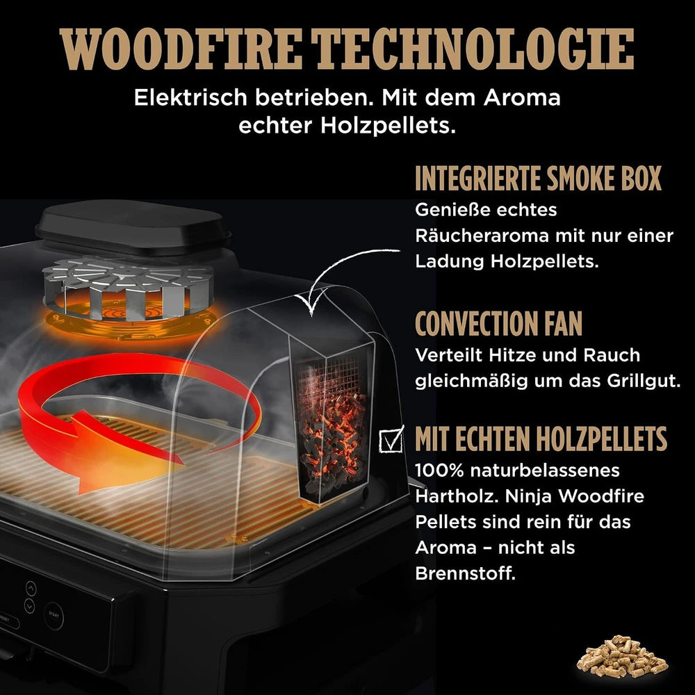 Ninja Woodfire Pro Connect XL Elektrischer BBQ Grill